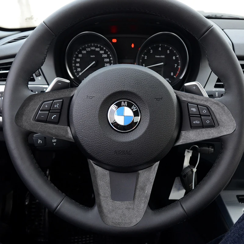 Leather Wrap Steering Wheel Cover Car Interior Accessories Sticker Auto Styling Moulding For BMW E89 Z4 2009-2015 LHD RHD