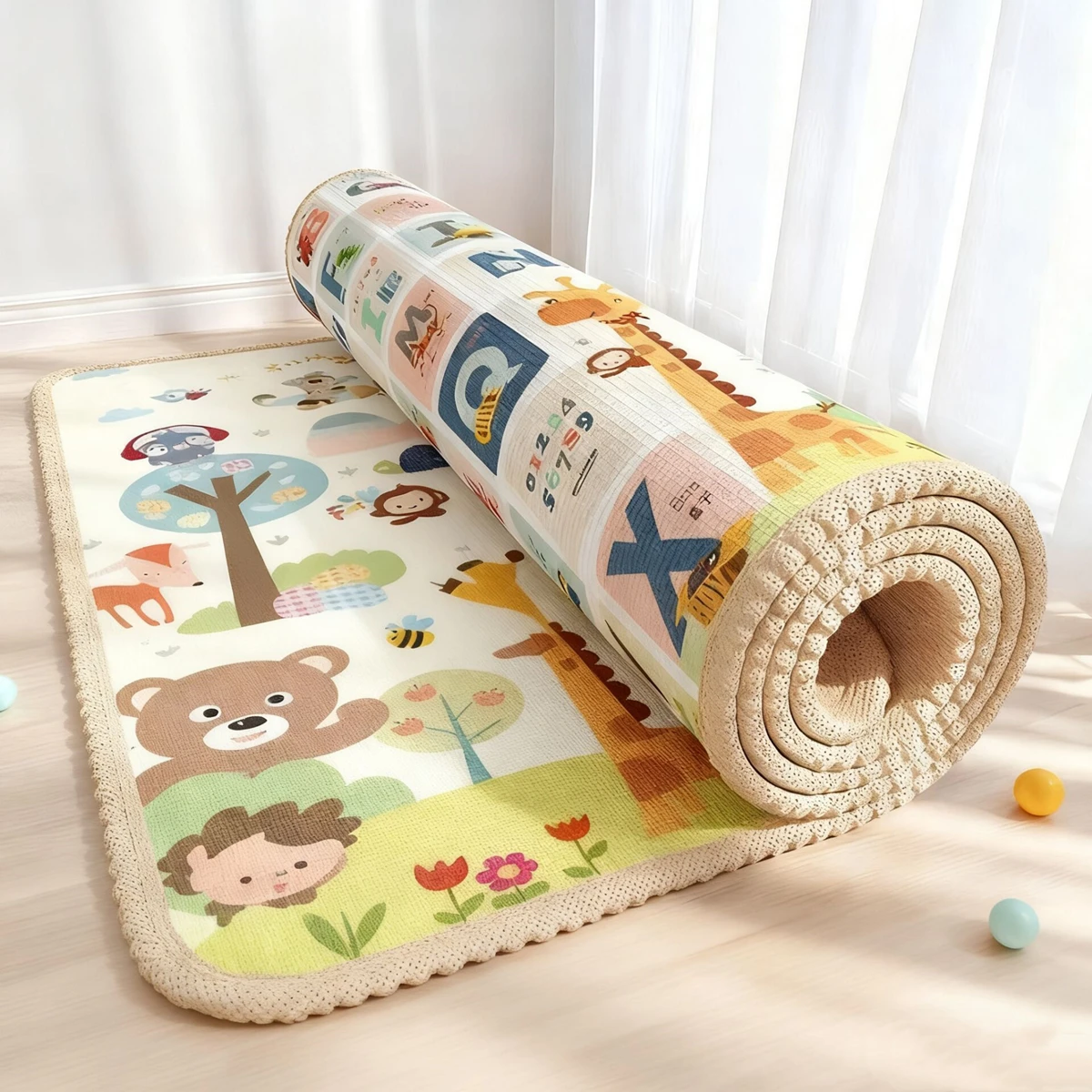 Grosso 1cm girafa leão tapete de jogo do bebê tamanho grande quebra-cabeça tapete das crianças almofada de escalada do bebê crianças tapete de jogo do