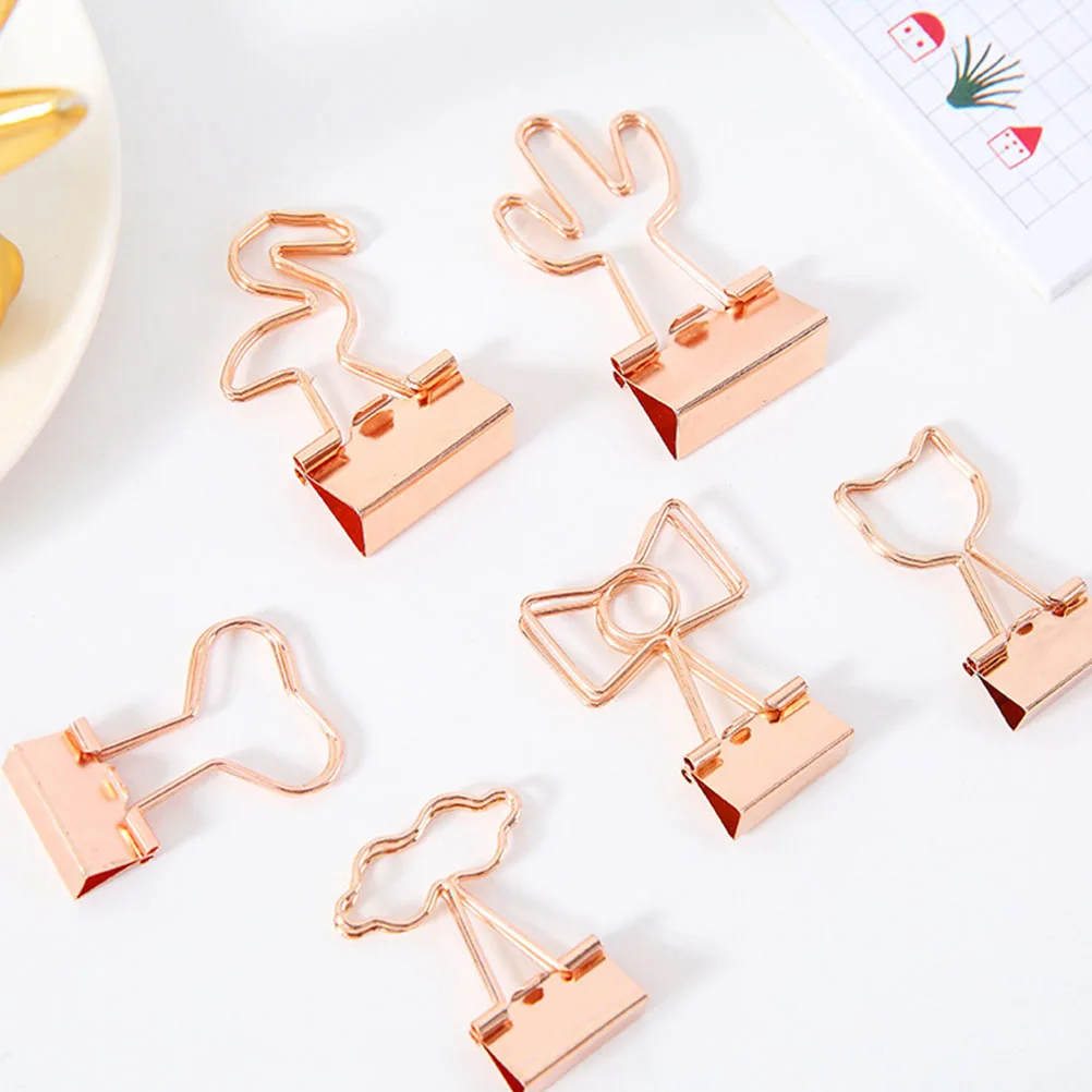 

20 Pcs Golden Clips Heart Shaped Paper Binder Office School Supplies Strong Hold Metal Material Long Lasting Use