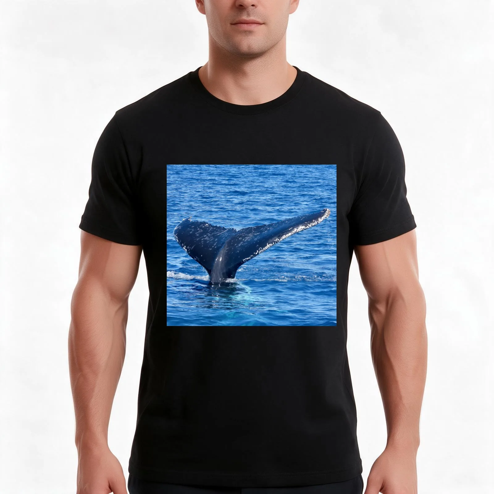 Whale watching Hervey Bay tail T-Shirt Summer Casual Cotton Tee Oversized Streetwear Tops Vintage Graphic Print 100% Cotton