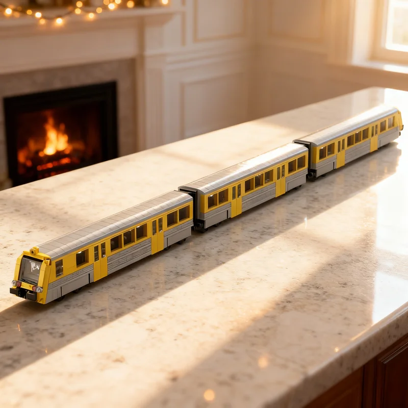 2071pcs MOC SNCF Rame Regionale Reversible yellow Train Model Building blocks Architecture toys Christmas gifts Education Kids