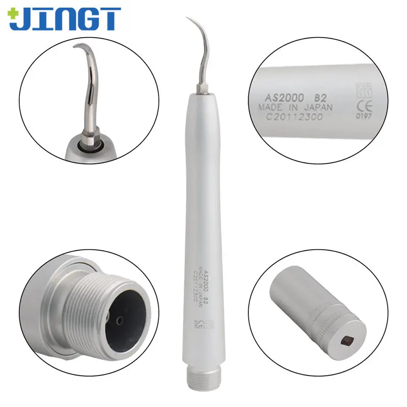 JINGT Dental High Speed Handpiece Air Turbine Tooth Cleaning Machine Whitening Instrument Equipment with 3 Tips Handpieces