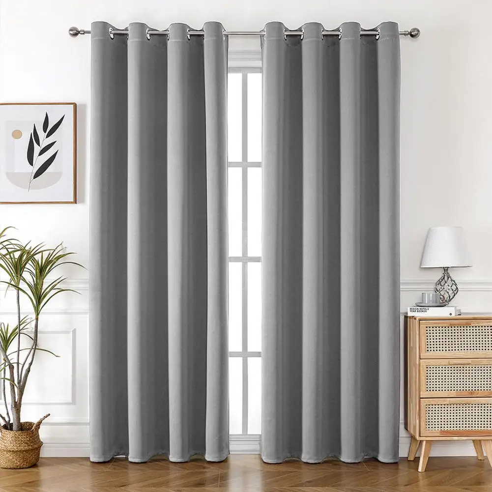 Sound Insulation Drapes Blackout Curtain Set for Bedroom Room 2 Dark Color Noise Isolation Panels with for Sunshade for Ultimate