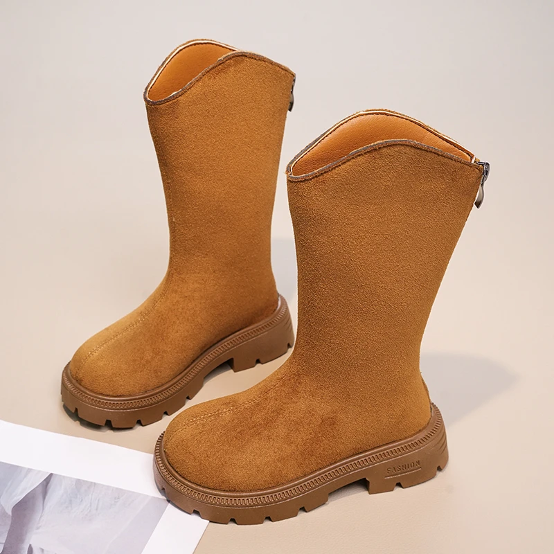 

2025 Thick sole for height increase Warm boots Girls' tall boots long boots New style for winter