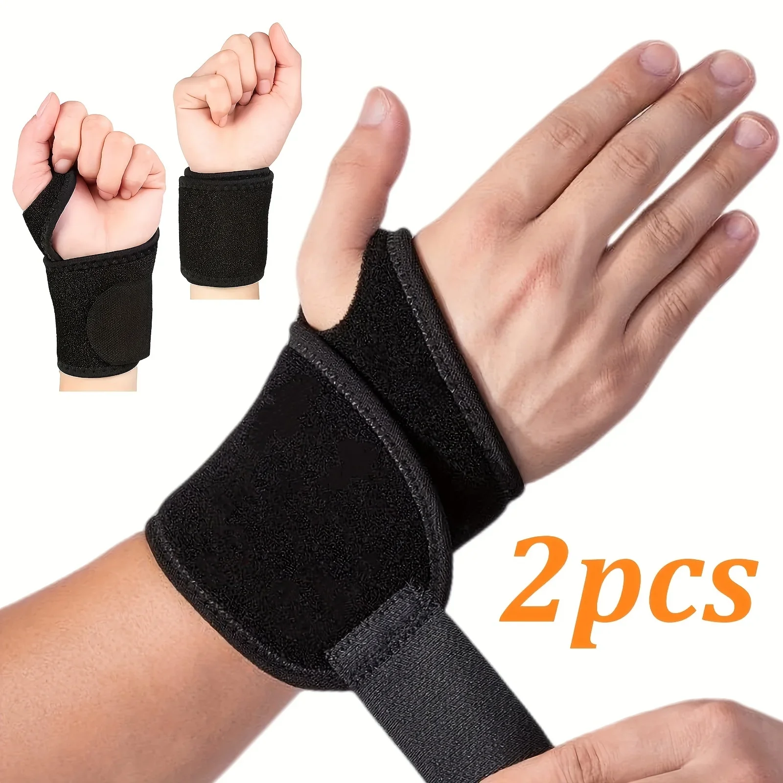 Pair of Adjustable Wrist - Wristband Wrap for Women and Men - Wrist Guard for Work, Sports Fitness and Weightlifting