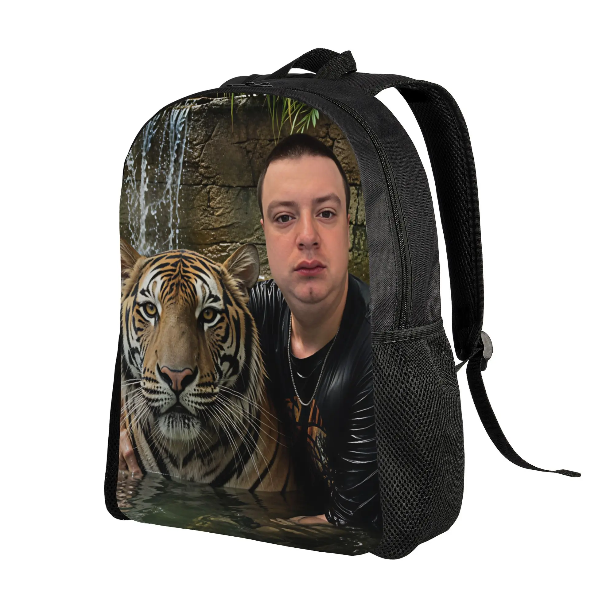 Mellstroy and Tiger Backpack  College Backpacks Student Custom Large School Bags Cool Rucksack