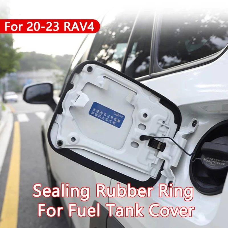 Car Sealing Strip Fuel Tank Rubber Seal Strips Fuel Tank Cover Trim Ring Waterproof For Toyota RAV4 20-23 Highlander Cross 22-23