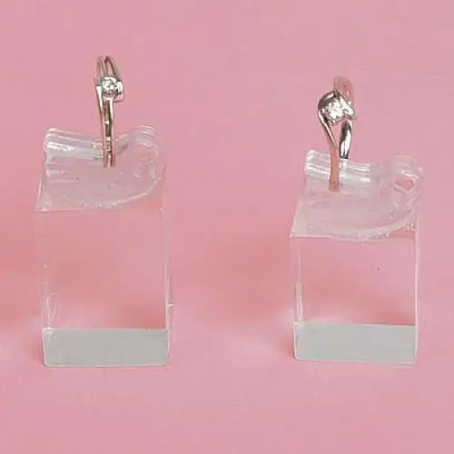 7pcs Clear Acrylic Ring Clip Display Stand Jewellery Holder Retail Shop Showcase