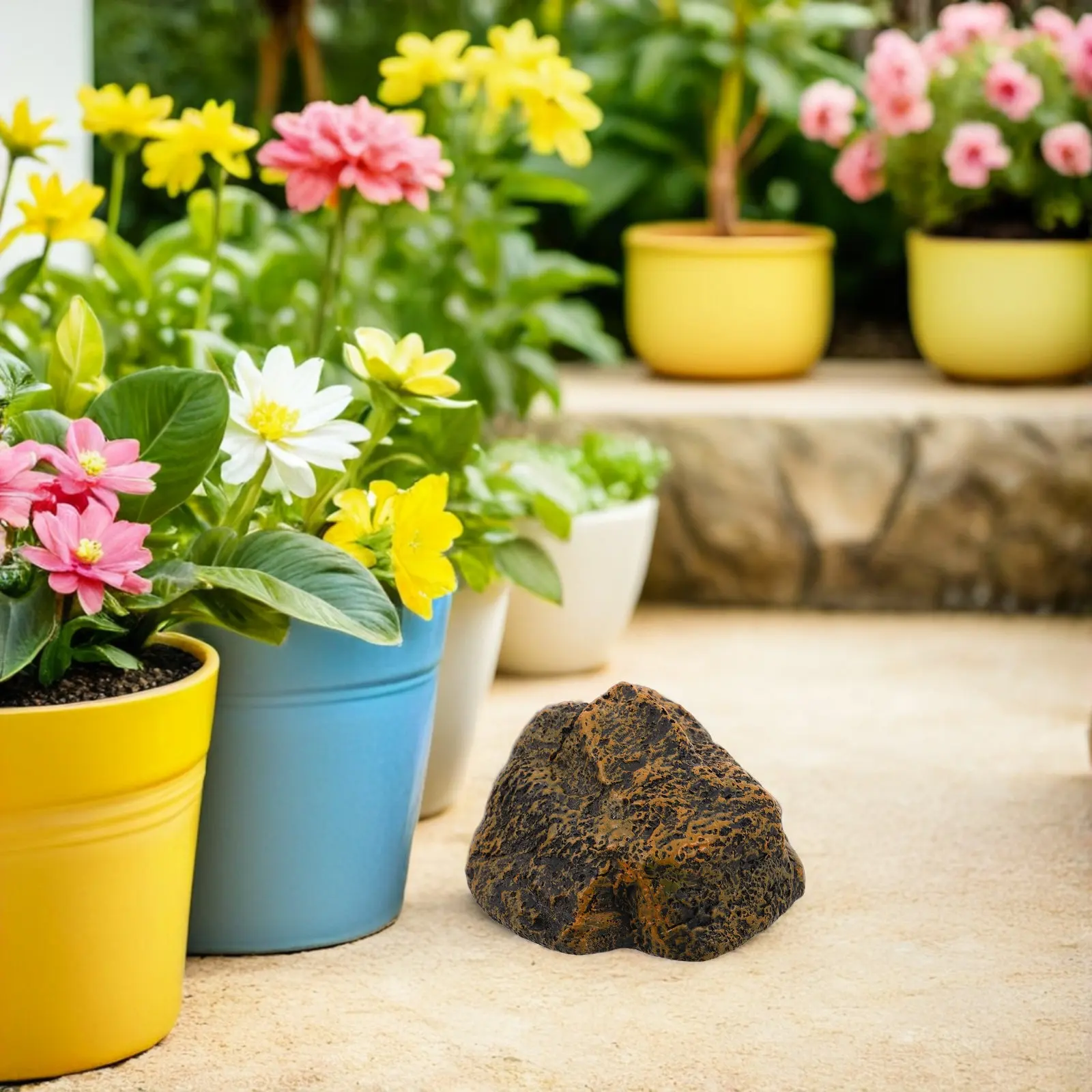 Waterproof Outdoor Key Box Realistic Stone Fake Rock Hidden Key Holder 3.2x3x2 Inch Weatherproof Secret Storage Box for Garden
