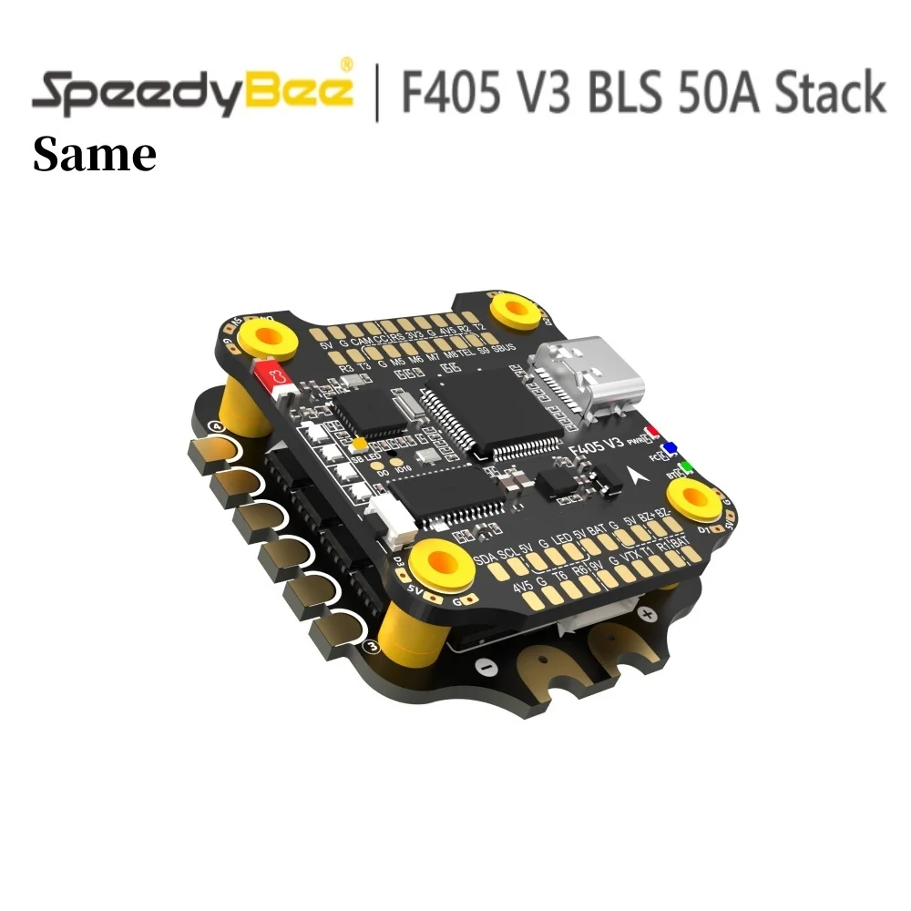 

SpeedyBee Same 4 in 1 F405 V3 BLS 50A STACK 30x30 FC&ESC Stack Professional High Performance for FPV Freestyle Drone Model