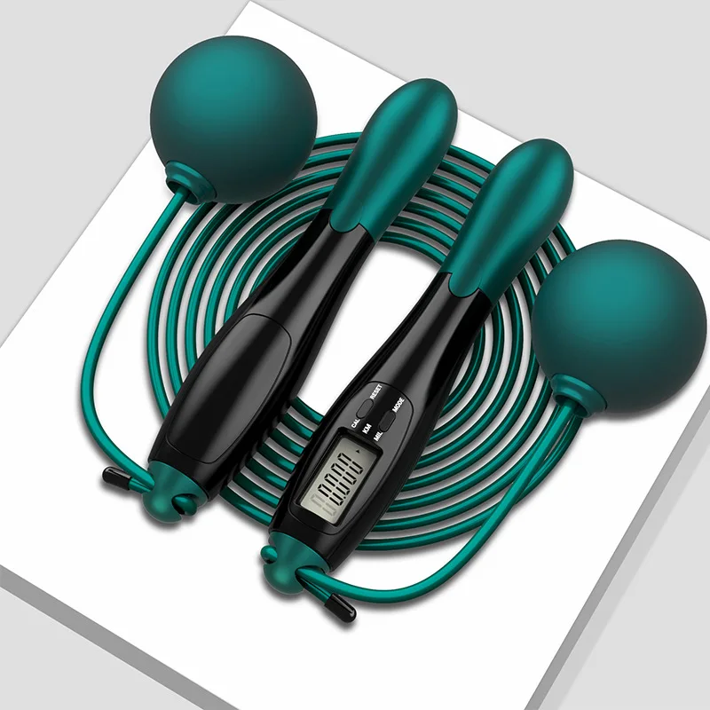 Adjustable Digital Counting Jump Rope with Steel Cable for Fitness Workout Speed Skipping Rope for Adults Kids Home Gym Training