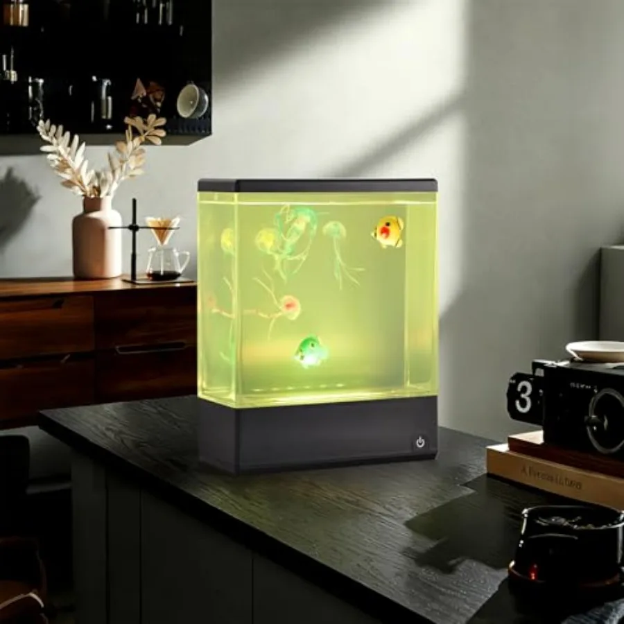LED Jellyfish Aquarium Light - RGB Color Changing Effect Used as a Color Changing Emotional Light for Home Decoration and Relax