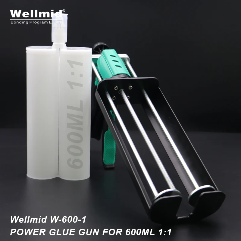 600ML 1:1 Epoxy Adhesives Dispensing Gun 2K Kit Portable Double Tube Mixing Dispenser Loctite ARALDITE 3M Cartridge AB Glue Gun