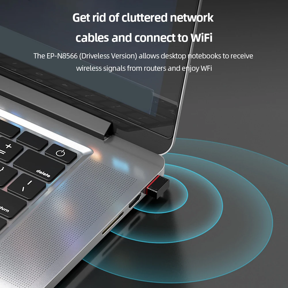 Driver adattatore USB Adattatore di rete USB gratuito Adattatore WiFi 286Mbps Protocollo AX Scheda di rete wireless 2.4GHz per tablet portatile