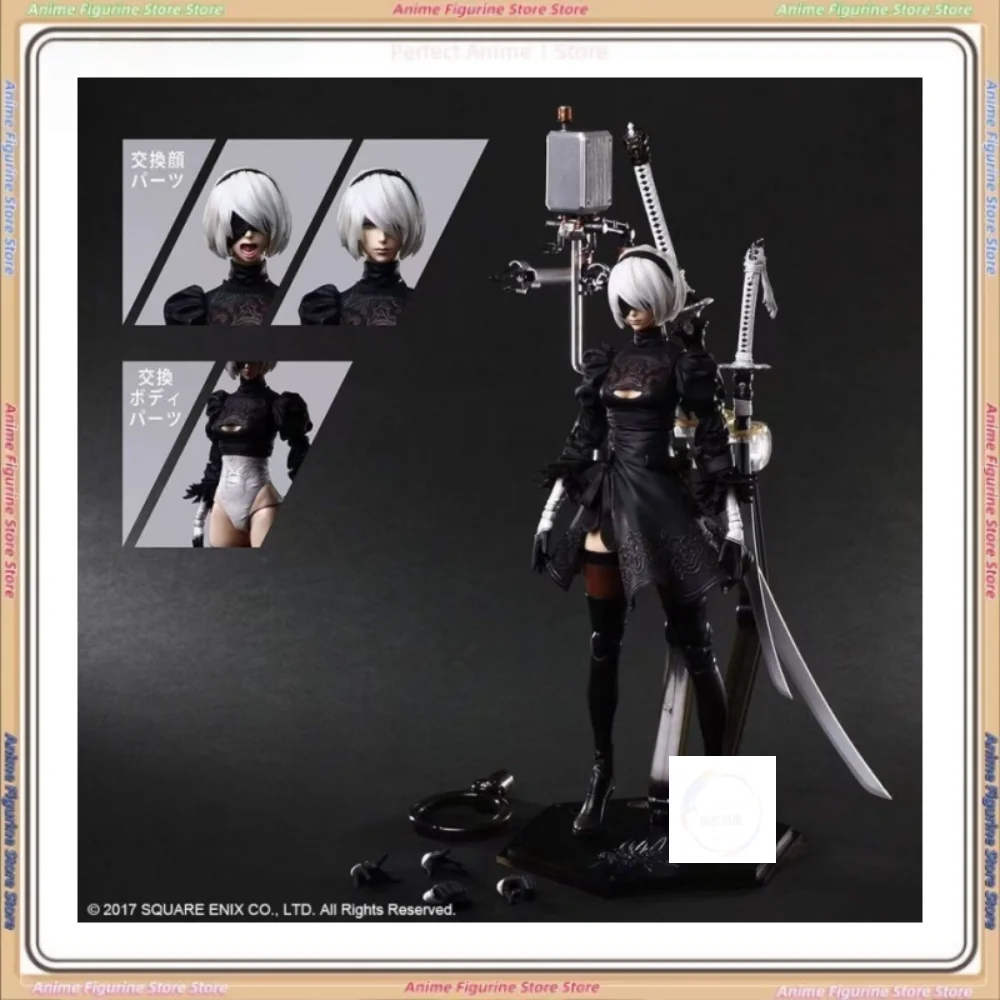 

Сделано в Китае Play Arts Kai NieR:Automata 2 Type B 2B DX Deluxe Edition Фигурка Модель из ПВХ Игрушки Совместная подвижная кукла в подарок