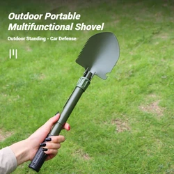 1pc Outdoor Small Foldable Camping Shovel, Multifunctional Hiking Entrenching Tool Portable Shovel