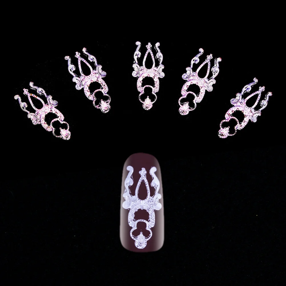 

20Pcs Nail Art Decorations Golden Silver DIY Manicure Charms Accessories Nail Art Supplies for Gorgeous Creative Designs