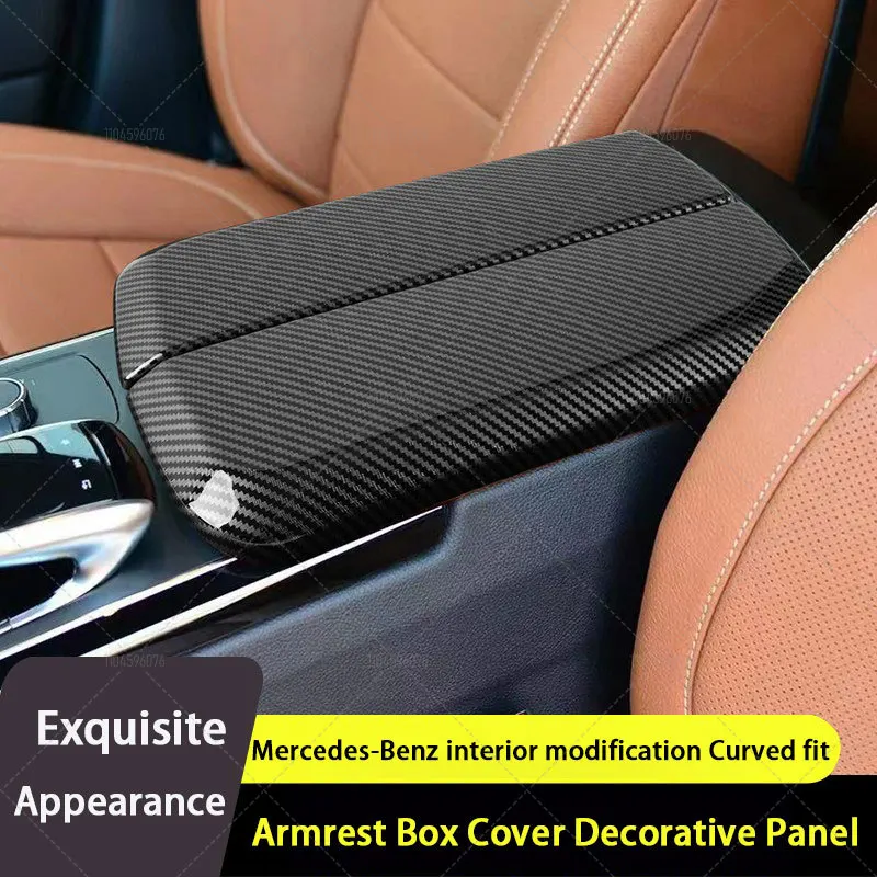 

Carbon Fiber ABS Car Center Control Armrest Box Panel Cover Shell Trim Lid For Mercedes Benz ML GL GLE GLS C292 X166 W166 Parts