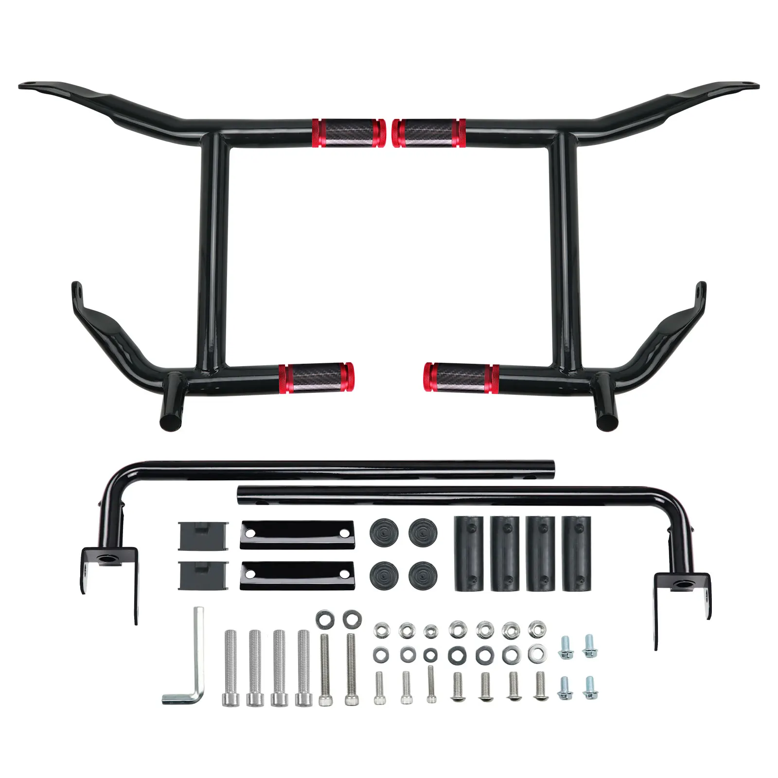 

Saddlebags Guard Rear Crash Bar 1.25'' CNC Slider End Caps with Support Rails for Harley Touring Street Road Glide 2023-2025 CVO
