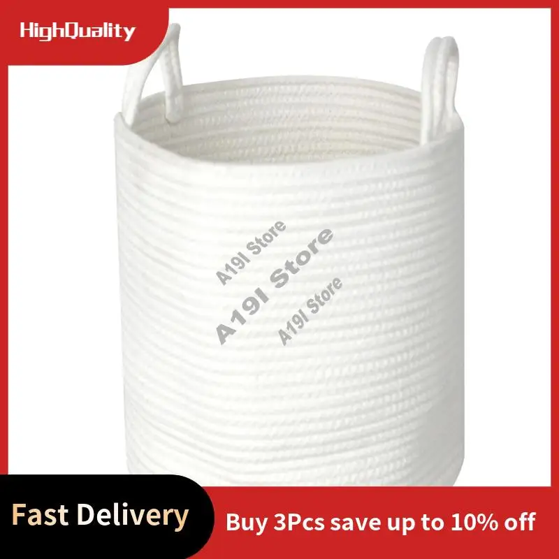 

Большая вместительная корзина для хранения хлопчатобумажной веревки для одежды и корзина для грязной одежды, многофункциональный органайзер для дома, новинка