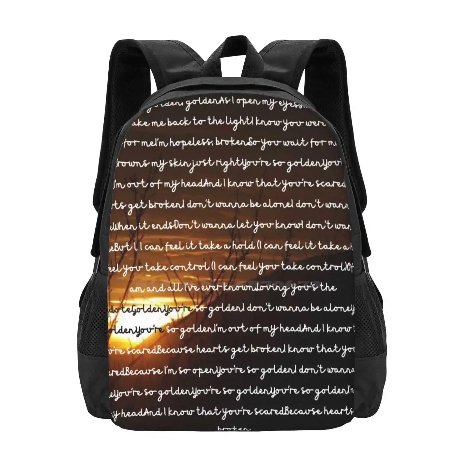 كلمات ذهبية رائجة البيع حقيبة مدرسية على ظهره حقائب عصرية Golden Adore You Moon Cherry She البطيخ السكر Tpwk عباد الشمس المجلد 6