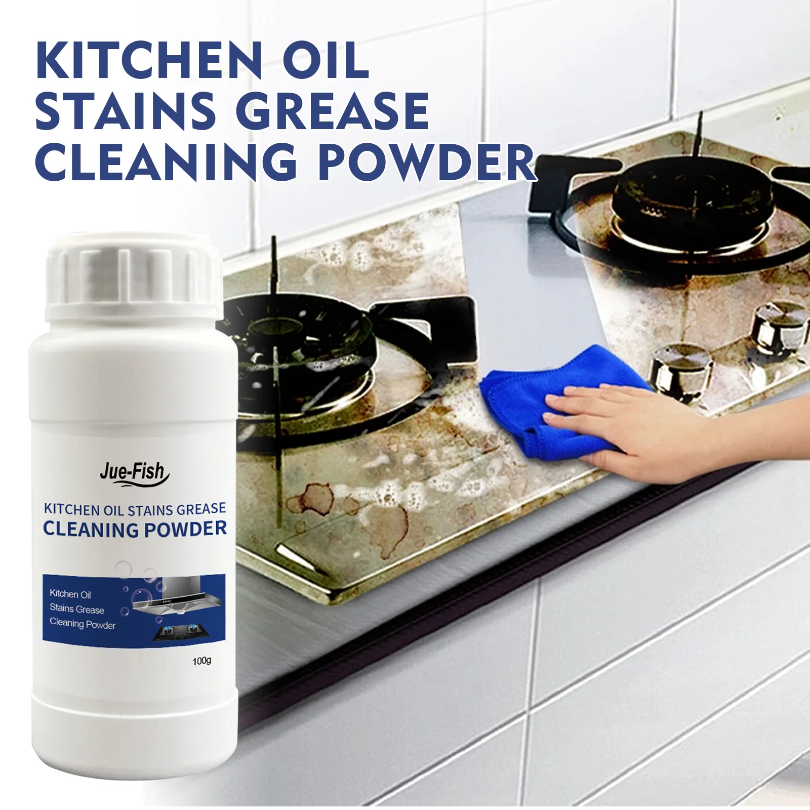 Kitchen Decontamination Powder Stove Cleaning Kitchenware Oil Pollution Grease Dirty Quickly Remove Multi Purpose Clean Powder