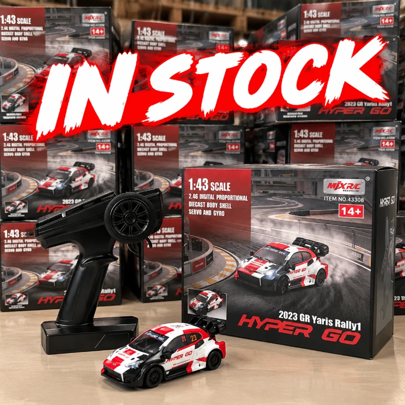 MJX 43308 1:43 Scale RC Drift Car Mini Racing Model Magnetic Quick Release Alloy Shell 2.4G Digital Proportional Control Gyro
