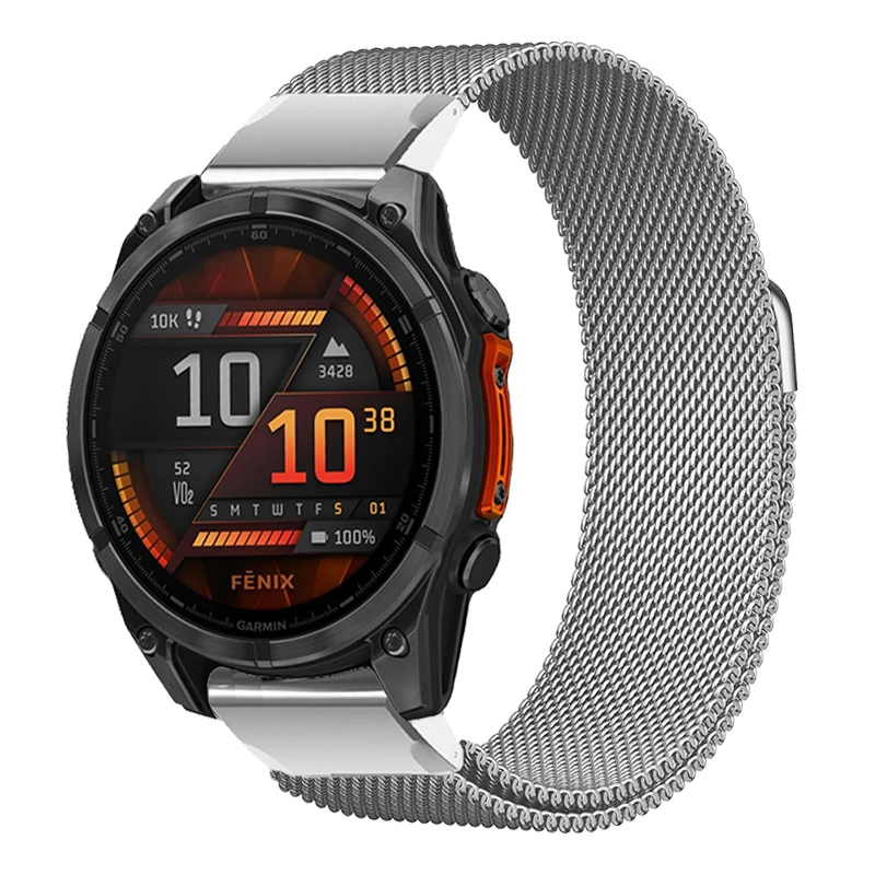 Per Garmin Fenix 8 47mm Bracciale magnetico per Garmin Fenix 7 6 5 Cinturino in metallo ad ajuste rapido per Garmin Forerunner 965 945 Cinturino