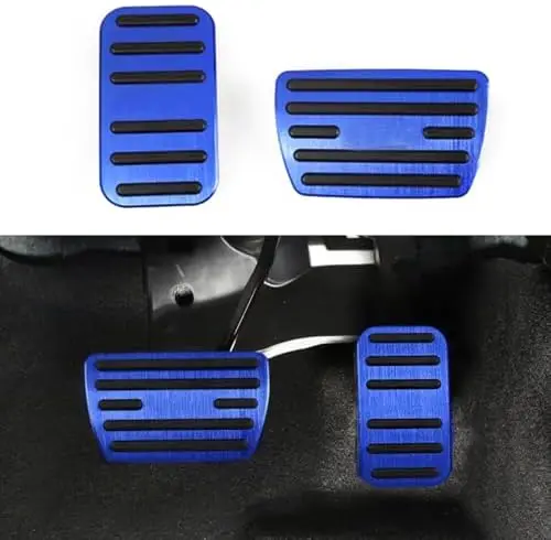 

Накладки на педали Rifoda из алюминия для Honda Civic 10-го поколения 2016-2021 - синий комплект нескользящих накладок на педали акселератора и тормоза