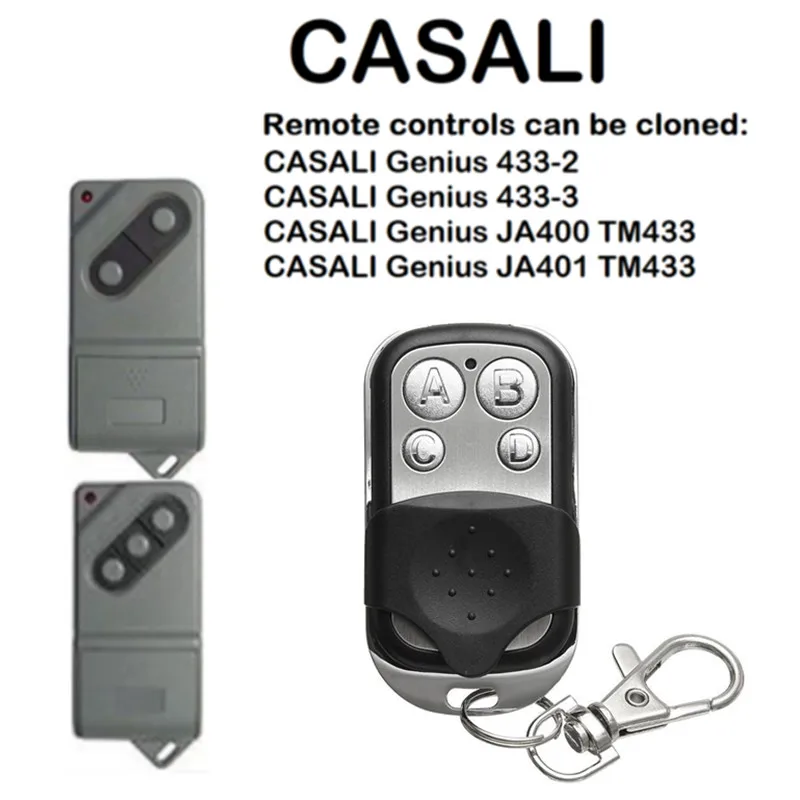 

Cloning Remote Control Electric Controller CASALI 433 2/ 433 3 Wireless Transmitter Switch 4 buttons Key duplicato