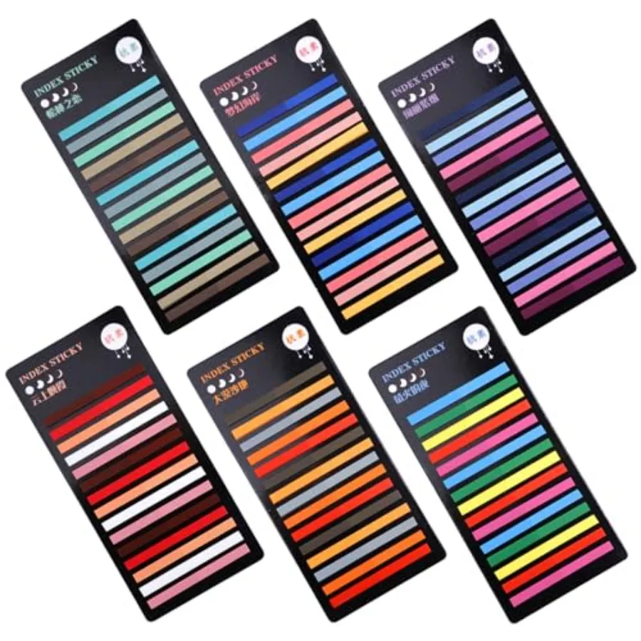 

1800 Pcs Clear Adhesive Notes for Book Annotation Colored Transparent Index Tabs Stationery Page Markers for Classroom Home Off