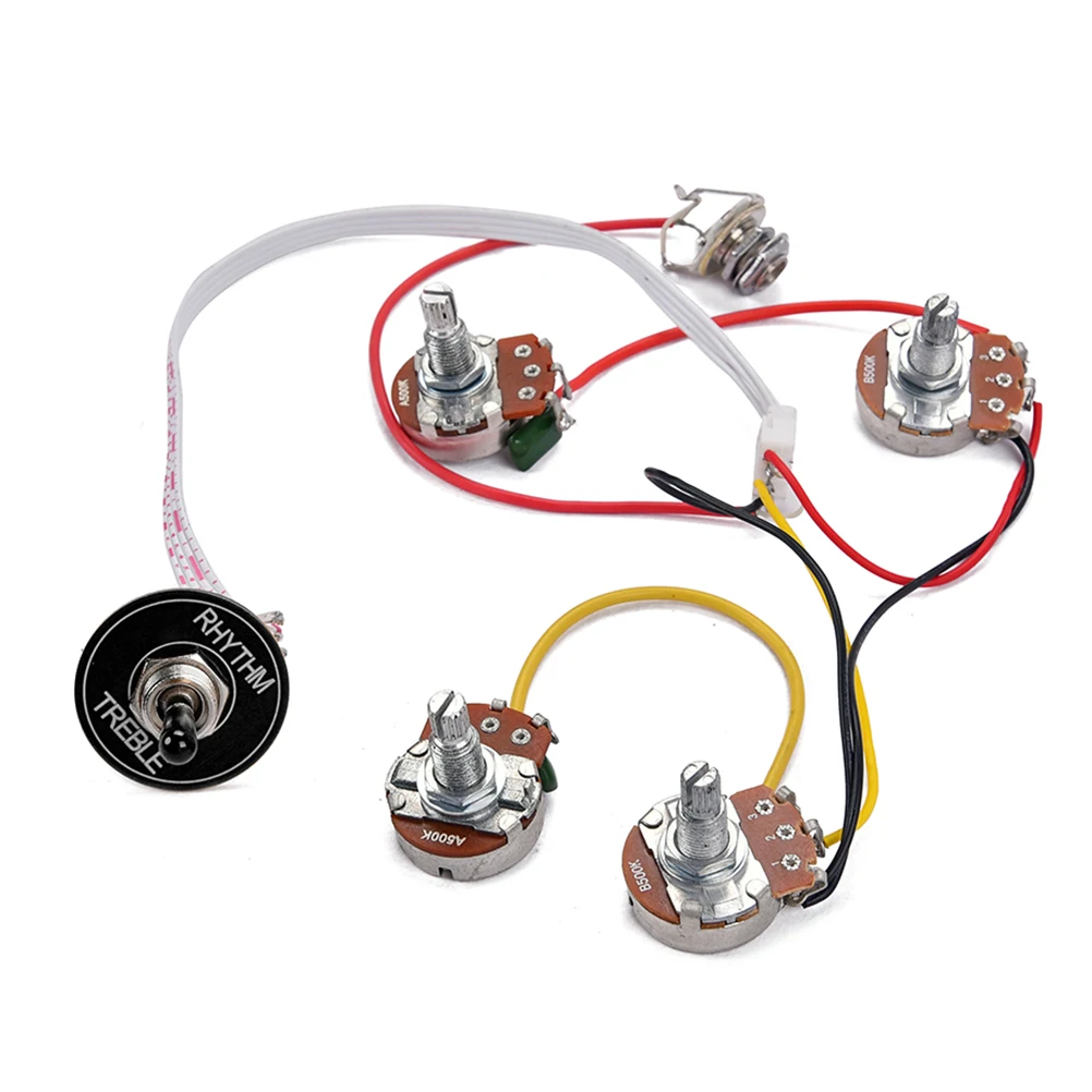 

Potentiometer + Switch Hat Guitar Volume Component Parts Toggle Tone Jack Wiring Harness
