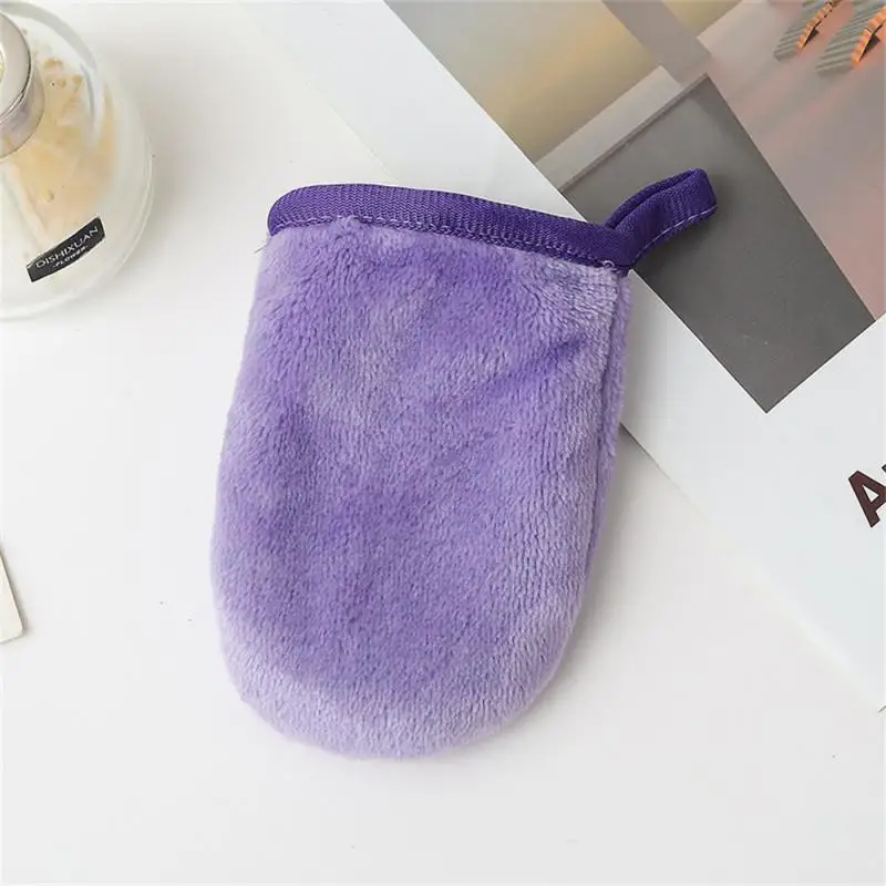 2/5PCS Pieces Professional Microfiber Face Cleansing Gloves Reusable Facial Cloth Pads Makeup Remover Glove Mitts Tool Unisex