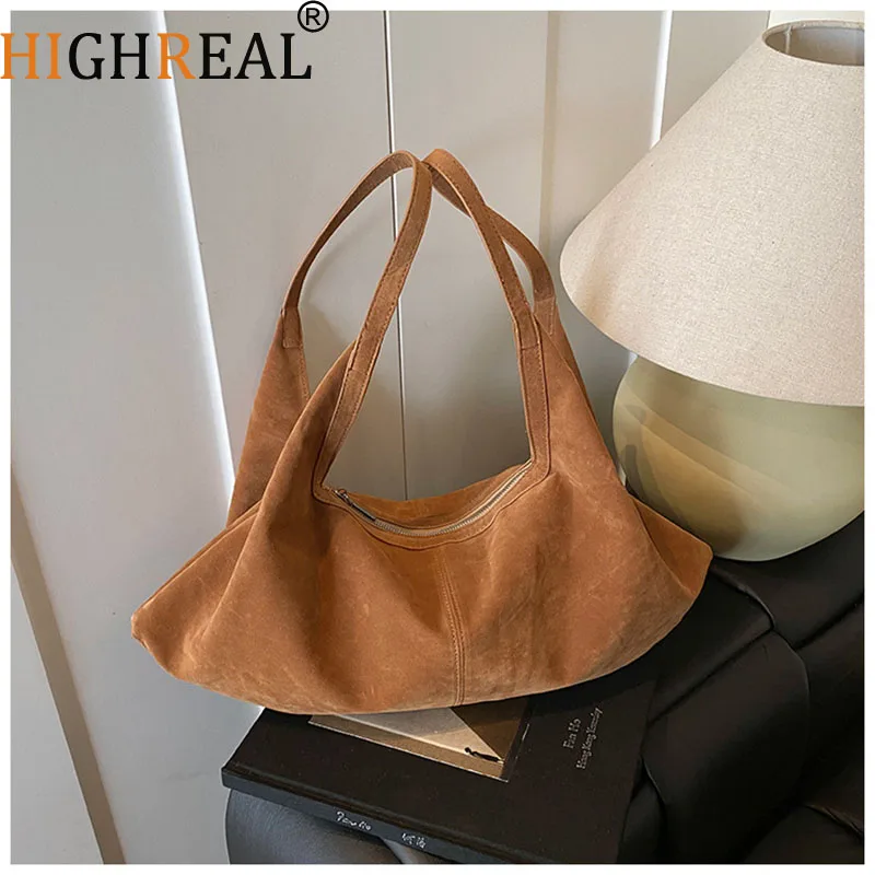 

Женская замшевая сумка через плечо с регулируемым ремнем, сумка-хобо с внутренним карманом, сумка-сэтчел, клатч, сумка на молнии