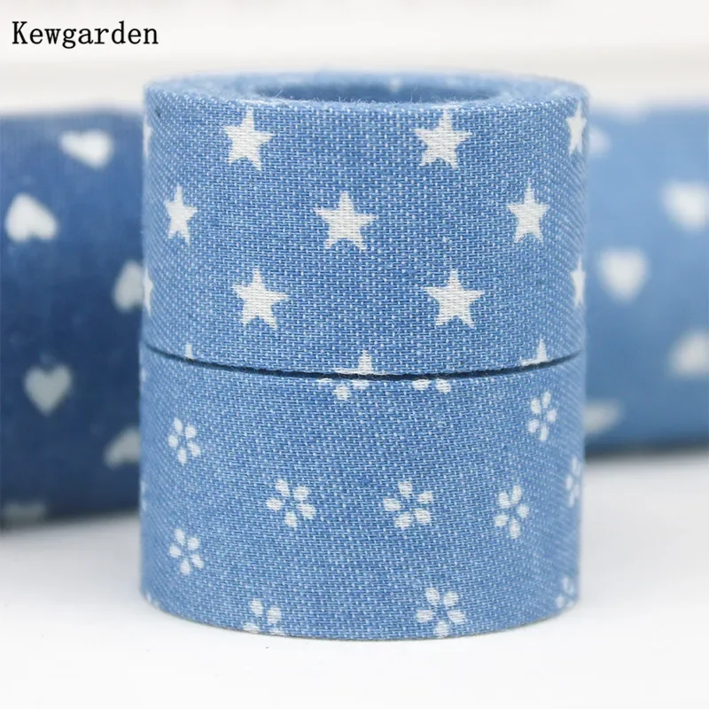 Kewgarden Star Denim Fabric Layering Cloth Ribbons 1