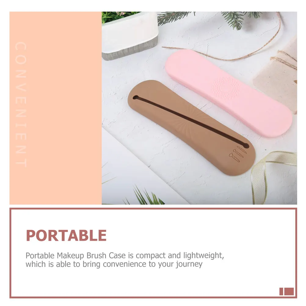 1er-Set Aufbewahrungstasche für Make-up-Pinsel, Silikonhülle, kompakt, leicht, tragbar, Organizer, Halter, Reise-Kulturbehälter