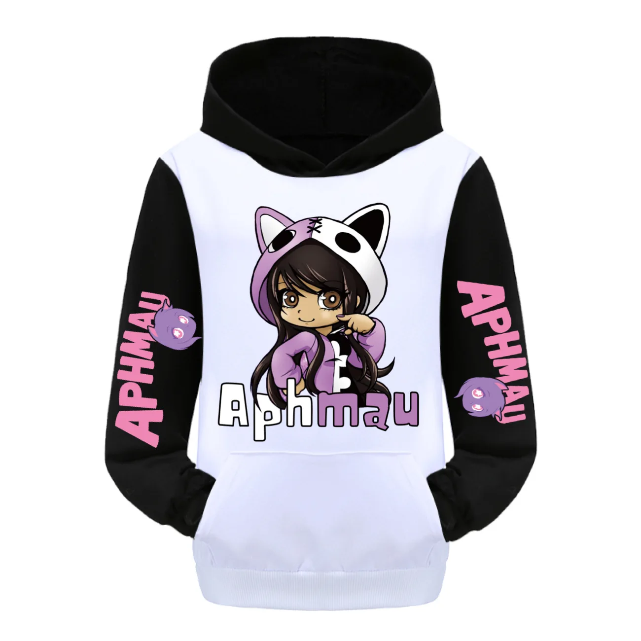 

Anime Aphmau Hoodie Kids Cartoon Clothes Baby Girls Long Sleeve Coats Youth Boys Hooded Pocket Sweatshirts Children Outerwear