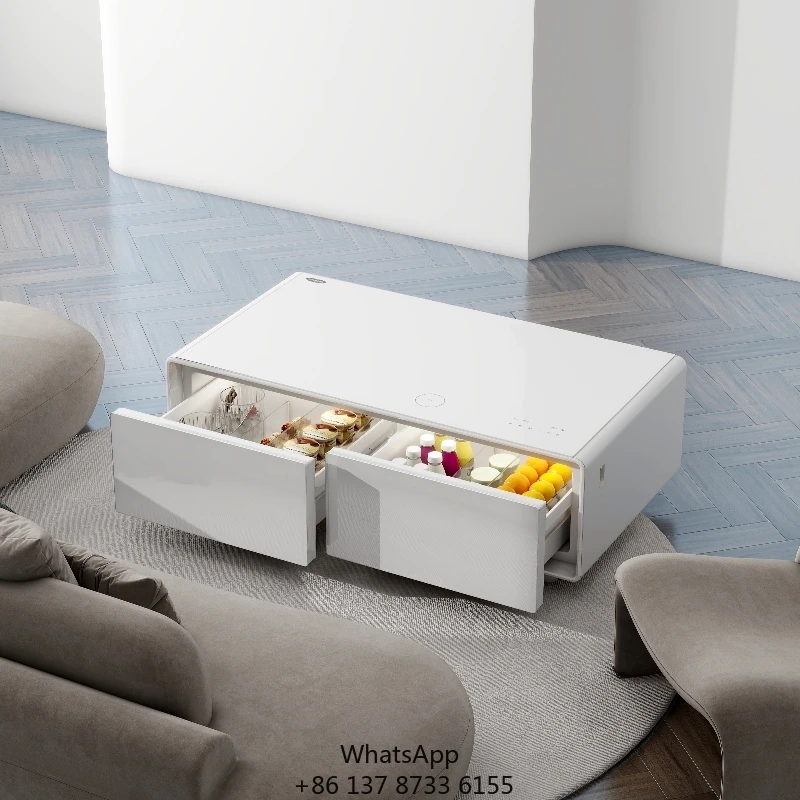 

Living Room Furniture Refrigerator Smart Tea Center Table Metal Nordic Luxury Modern Smart Coffee Table