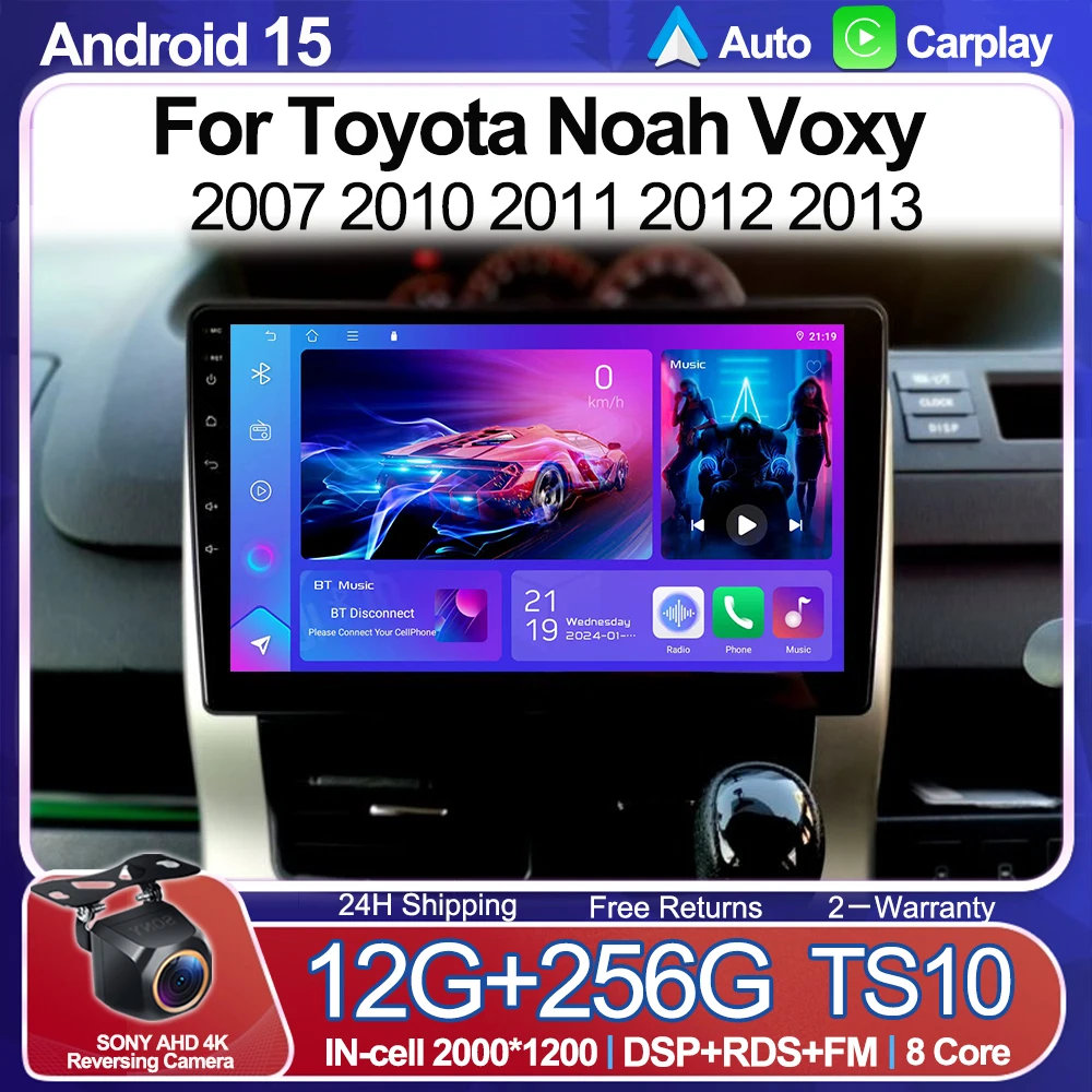 Car Radio For Toyota Noah Voxy 2007 2010 2011 2012 2013 Android Stereo GPS Carplay Navigation Head Unit Autoradio Multimedia RDS