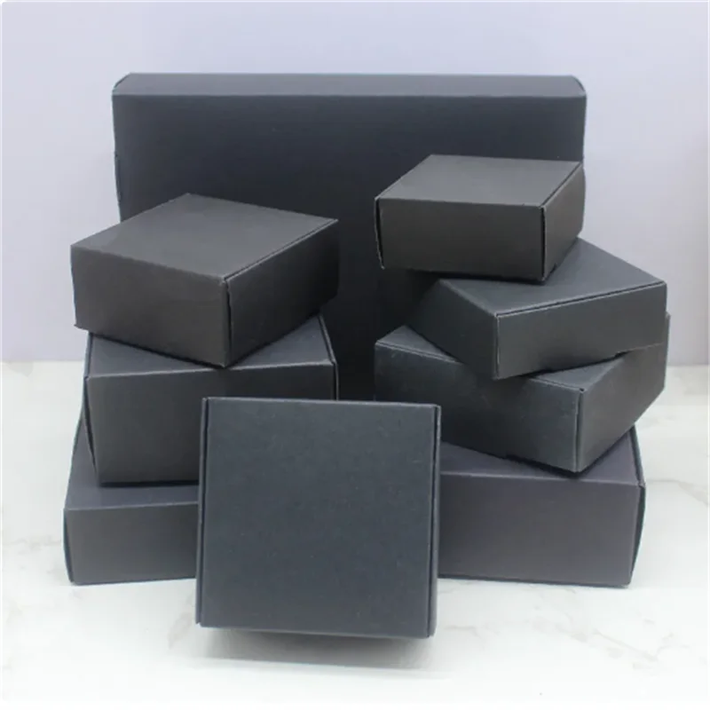 تعبئة هدايا مصنوعة يدويًا بأحجام متعددة ، ورق كرافت أبيض ، صندوق تعبئة عيد الميلاد ، 10 أشخاص بأحجام متعددة #5