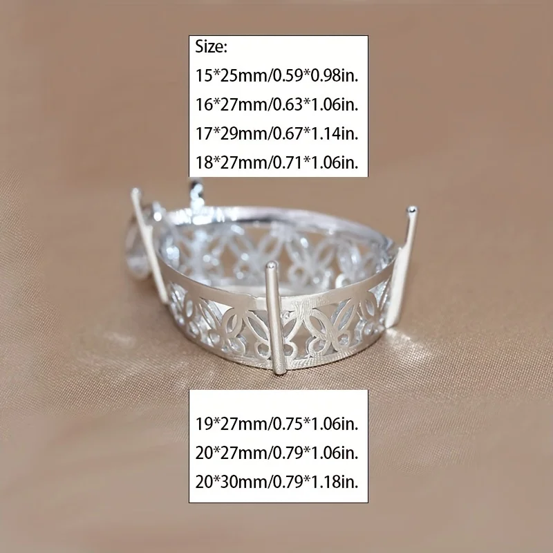 1pc s925 silver multi-size teardrop pendant setting, suitable for DIY jewelry handmade necklace