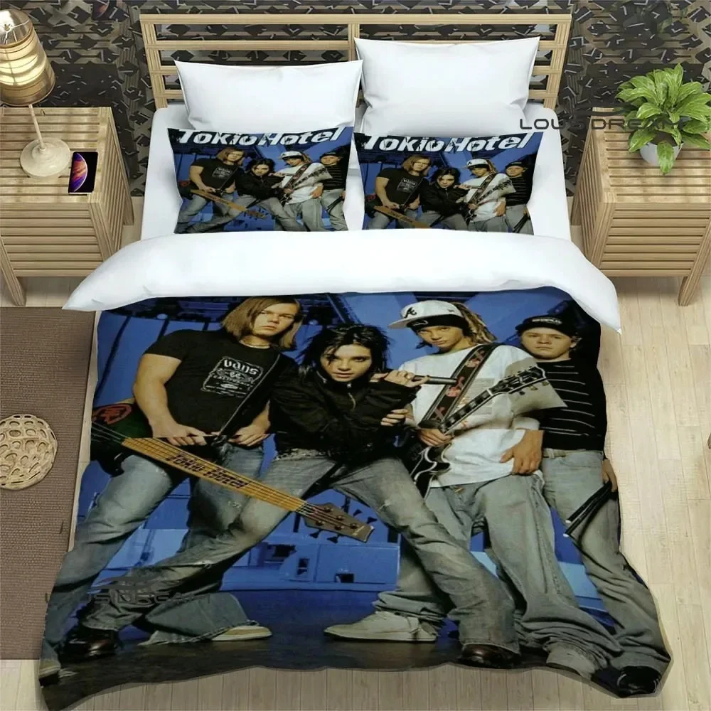 Picture 7: Tokio Hotel band Comfortable Duvet Quilt Cover Pillowcase Bedding Set Children Bedroom Decoration Home Textile