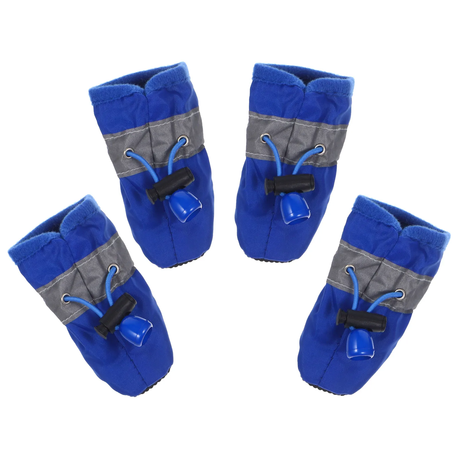 

4 pcs Dog Boots Waterproof Paw Protectors for Hiking Running Soft Rubber Soles Easy On Off Pet Shoes Dog Paws Cover