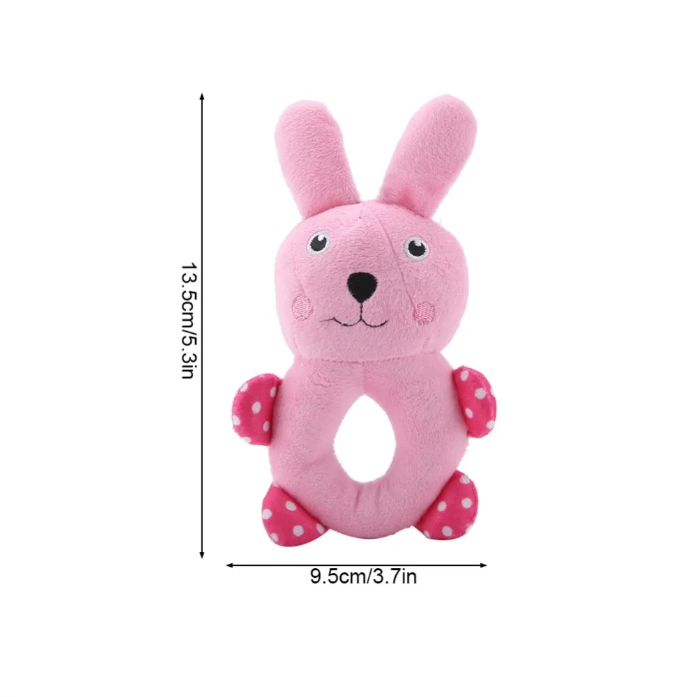 Picture 7: Soft Fabric Dog Ring Round Ring Shape Built In Squeaker Puppy Teething Multi Bright Shades Stitched Solid Build
