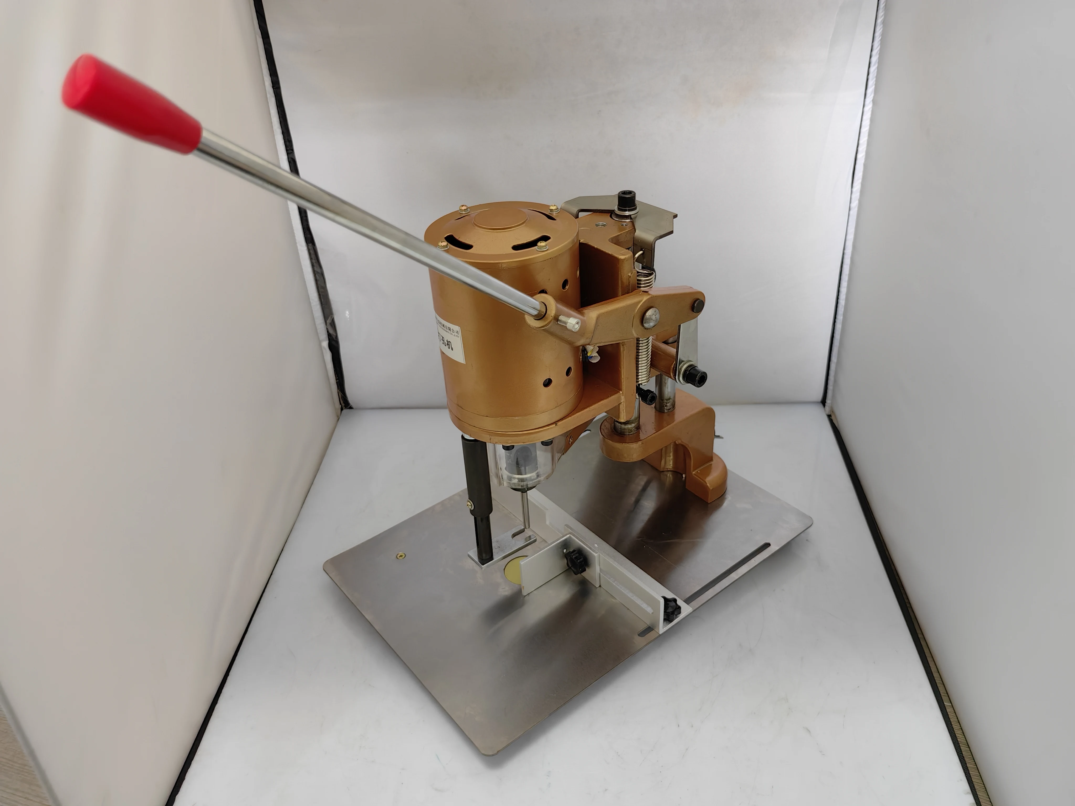 Electric clothing Label punching drilling machine, loose-leaf, voucher, non-woven, paper punching drilling machine+10pcs drill