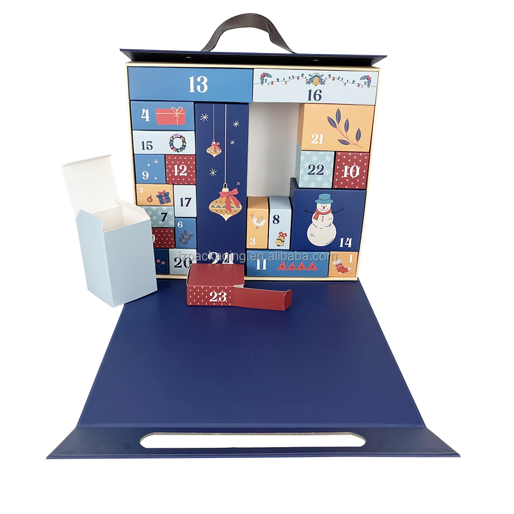 customized. custom. Factory Wholesale Personalized Advent Calendar Gift Packaging Christmas Calendario De Adviento Custom 24 Day