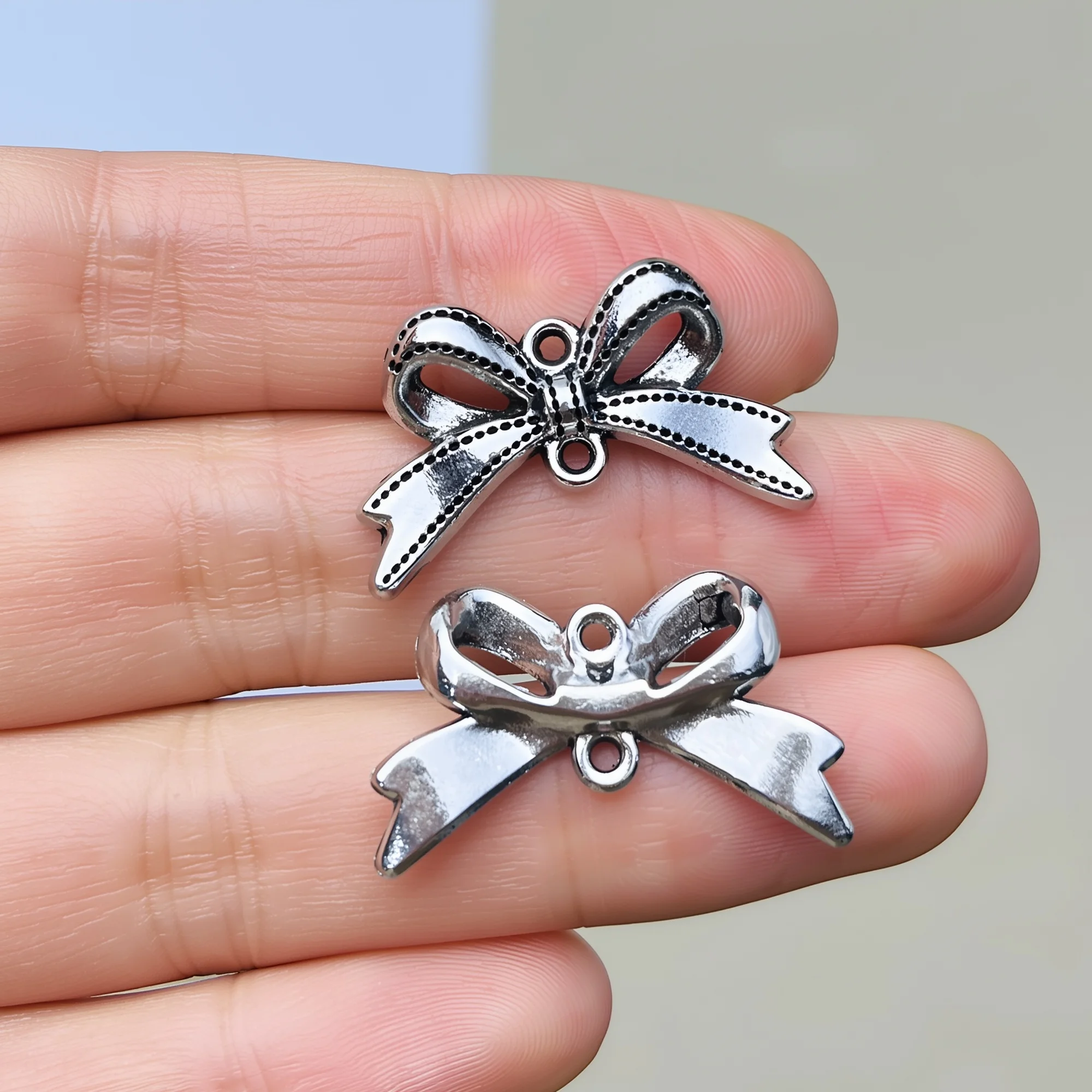 10pcs Butterfly Pendant Connectors Bow Alloy Pendants Jewelry Connectors Handmade Necklace Earrings DIY Jewelry Making Findings image 4