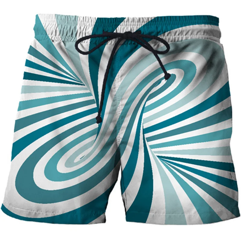 Pantalones cortos de arte abstracto para Hombre, Bañador con estampado 3D, para gimnasio, Verano