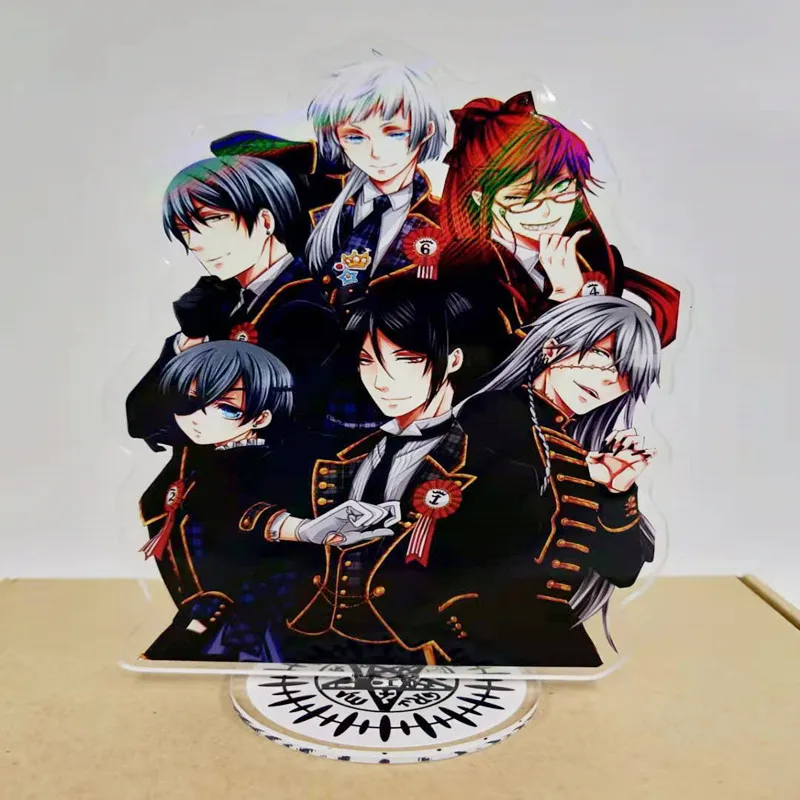 Anime Black Butler Figures Ciel Phantomhive Sebastian Michaelis Under Taker Cosplay Acrylic Stand Model Prop Fans Christmas Gift