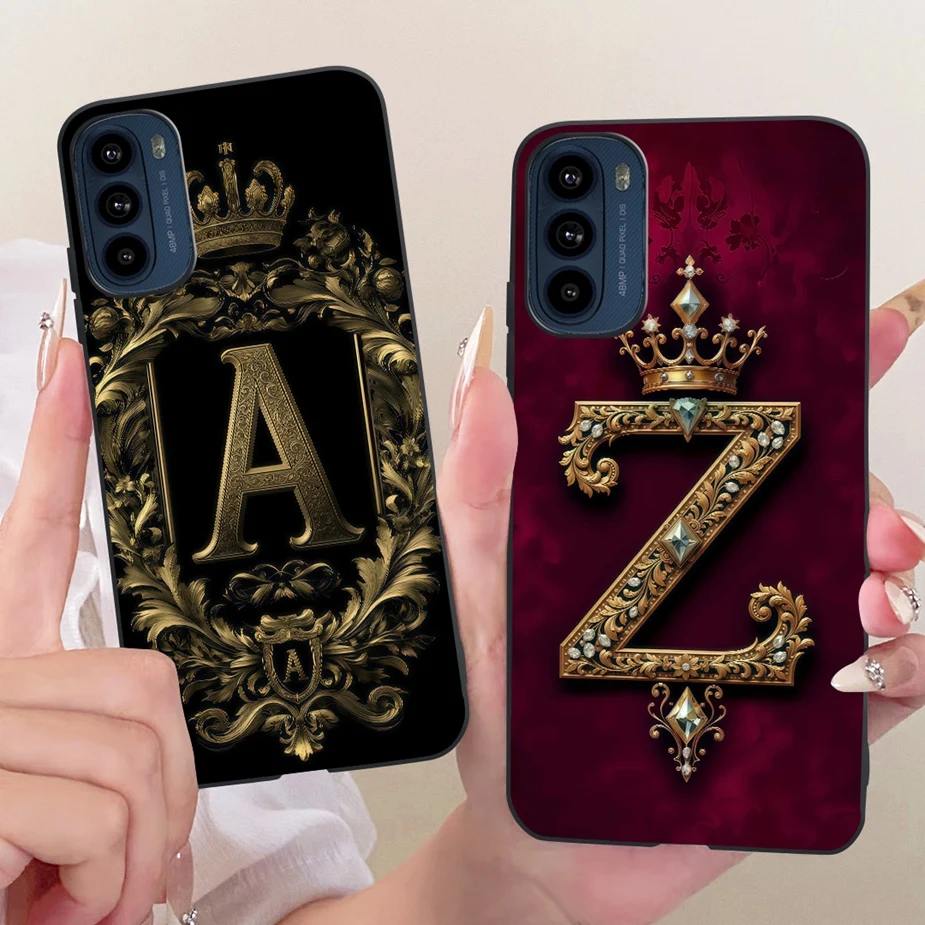 Funda para Motorola Moto G41 XT2167-2, diseño de letras con corona, funda de silicona suave para teléfono Motorola G41 G 41 MotoG41, Fundas Coque